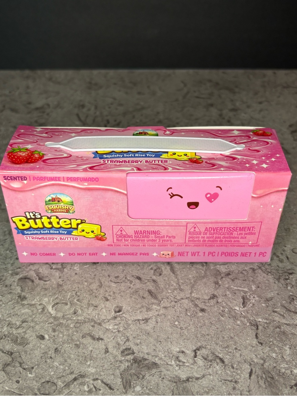 Butter Scented Strawberry Butter Squishy Toy - Pink